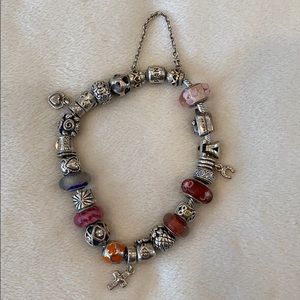 FULL Pandora Bracelet (Sterling Silver, 8.5 inch)